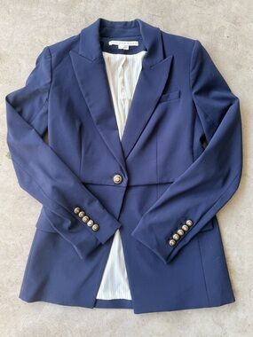 Veronica Beard Navy Dickey Blazer